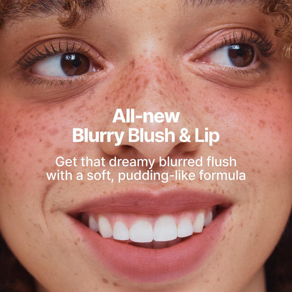 fwee Blurry Pudding Pot + Keychain Set – Airbrushed Blush & Lip, Buildable Pigment, Lightweight, Soft Matte Finish (Skirt Peachy Pink) 0.17 oz