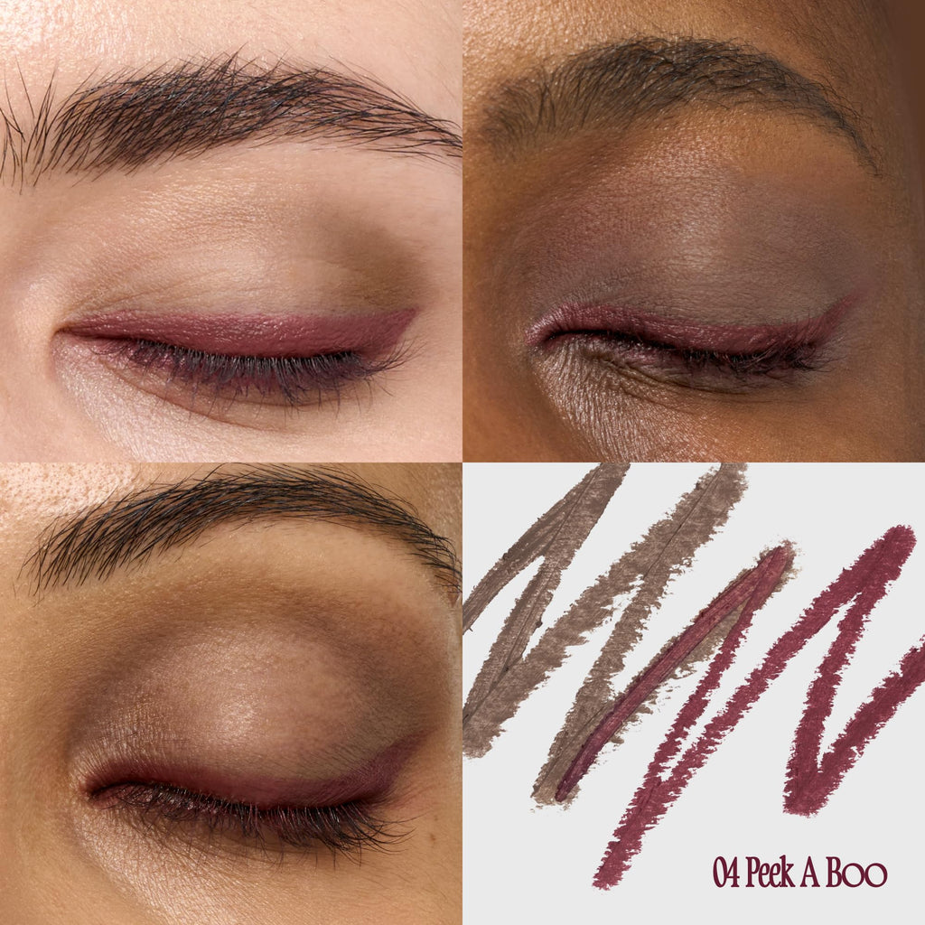 fwee Long-Lasting Dual Coloring Stick Eye Shadow | Peek A BOO Burgundy Matte & Grey Cream | All-in-One 1.2g