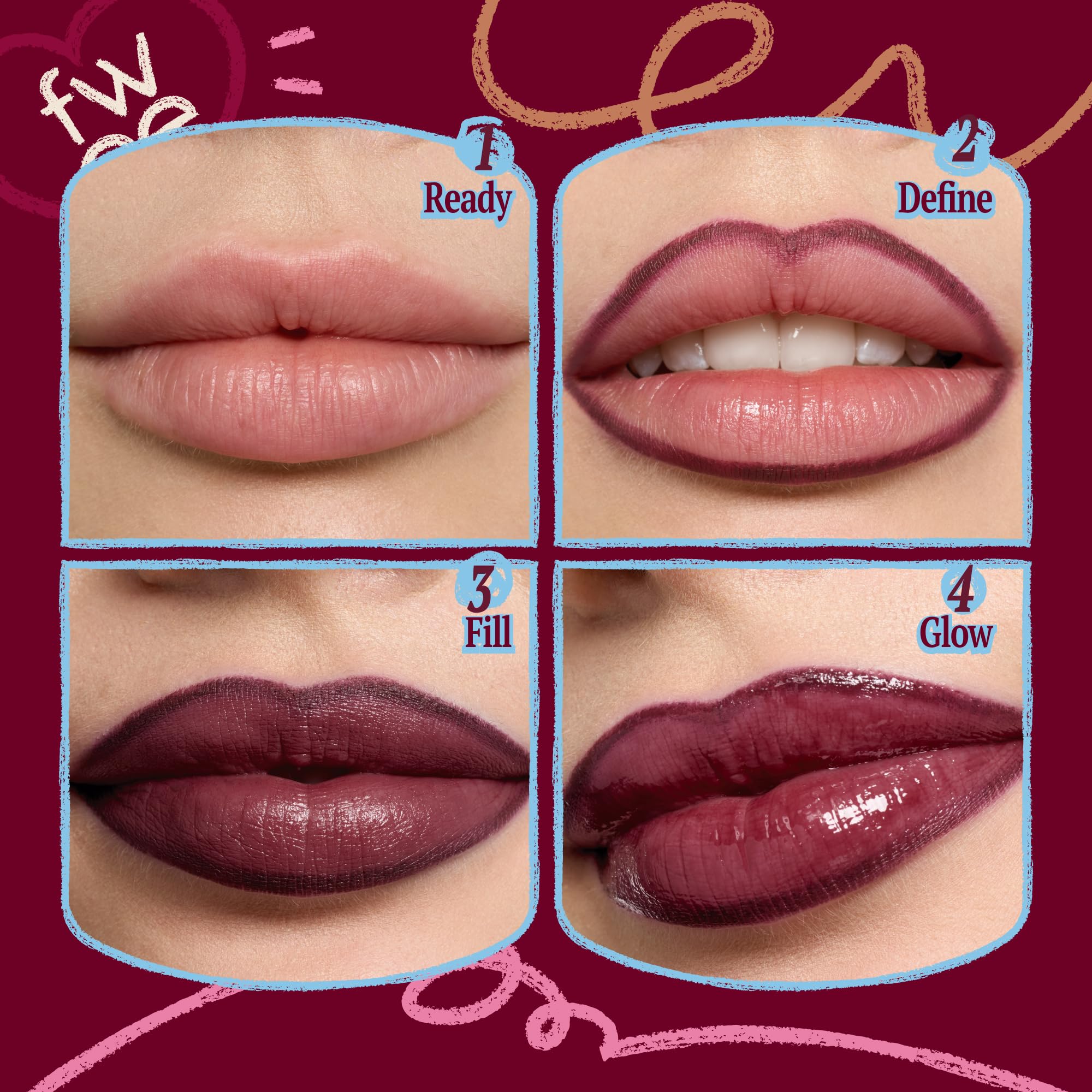 fwee Long Lasting Dual Coloring Lip Liner – Chocolate Box 1.2g (Dual-Ended)