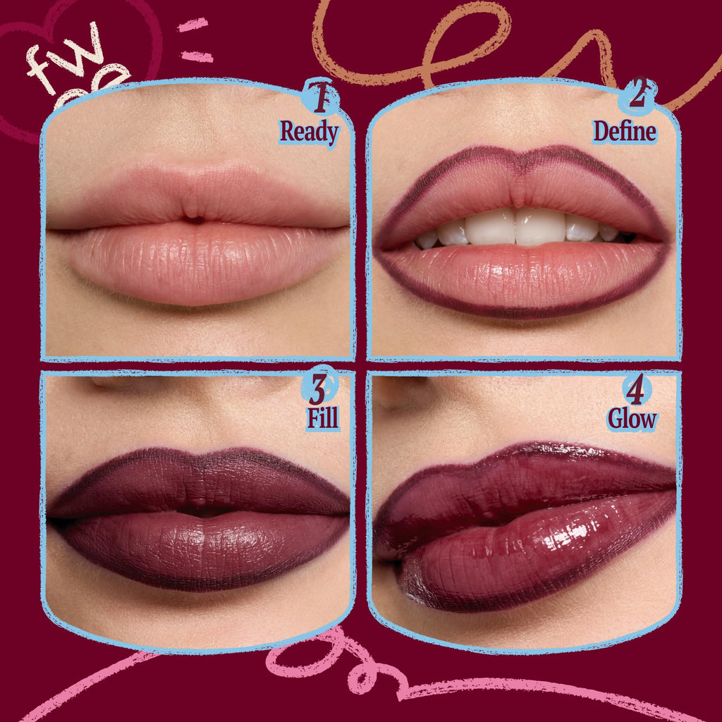 fwee Lip Service Long Lasting Dual Coloring Lip Liner | All-in-One Satin Finish Dual Stick