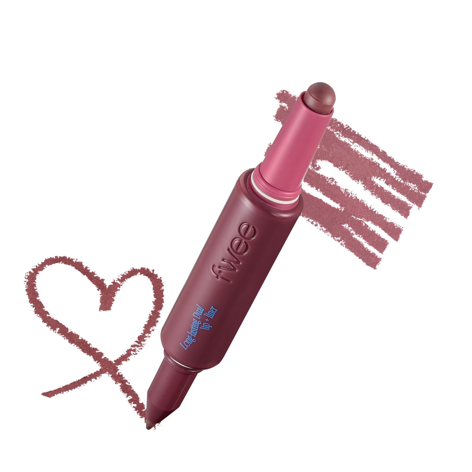 fwee Long Lasting Dual Coloring Stick Lip Liner TT YL – Mauve, Satin Finish, 1.2g