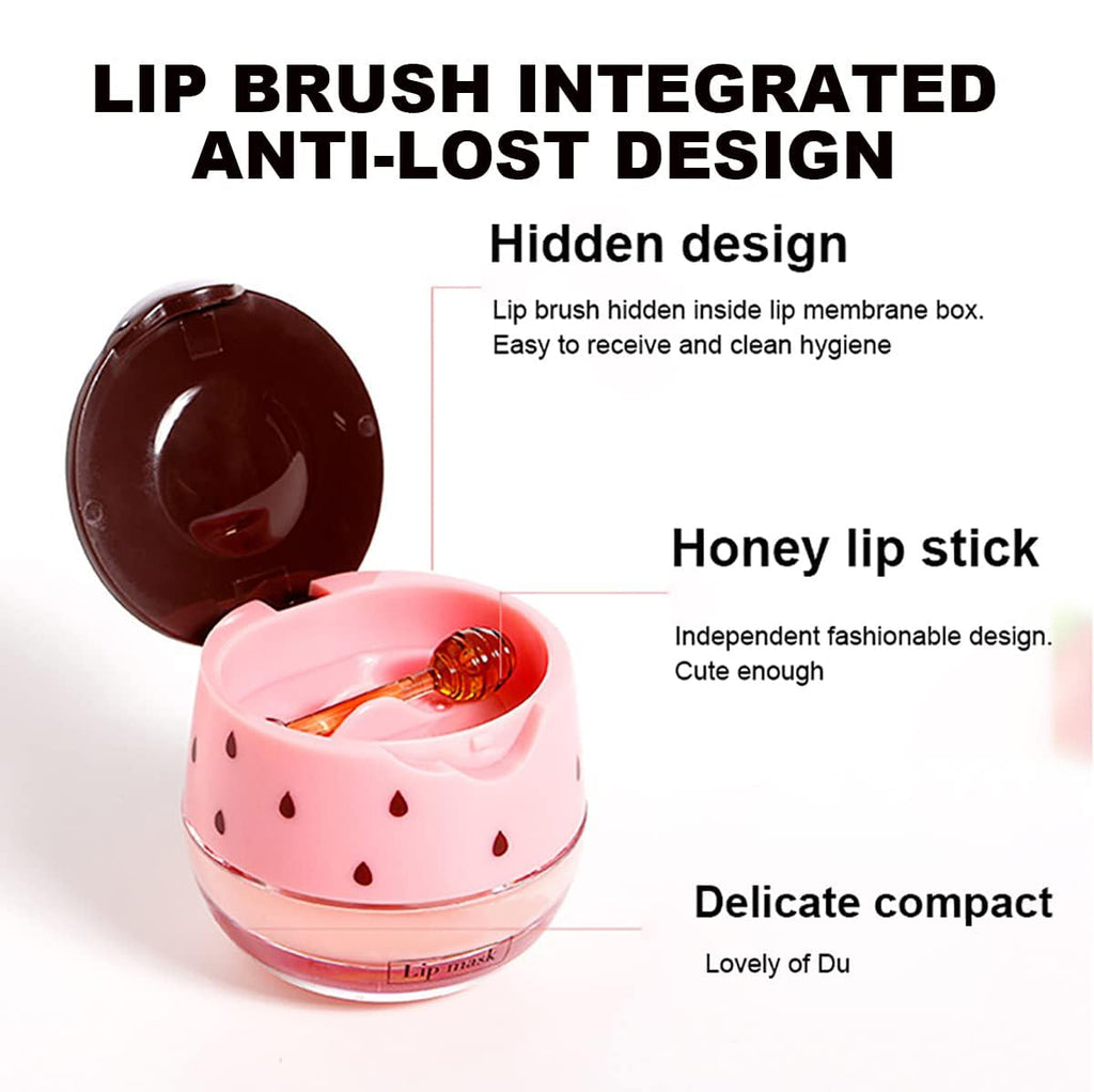 FYEBOO Fruit Lip Mask Set – Overnight Hydration with Honey & Vitamin E (8 Flavors)