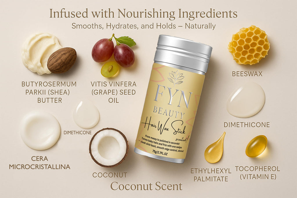 FYN Beauty Hair Wax Stick | Edge Control for Women & Kids | Sleek Back & Flyaway Tamer | 2.7 Fl Oz
