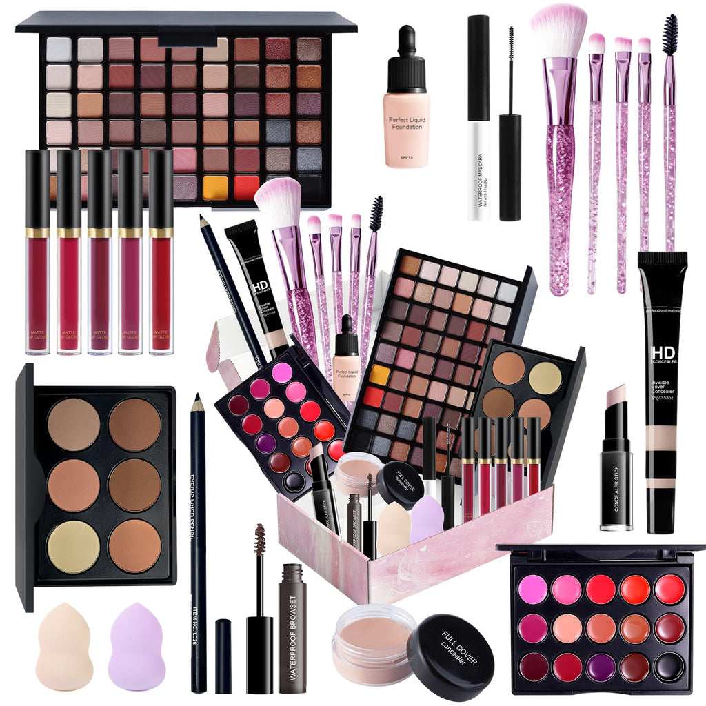 Fynqwor Valentines Day Makeup Set – All-in-One Kit for Women & Teens