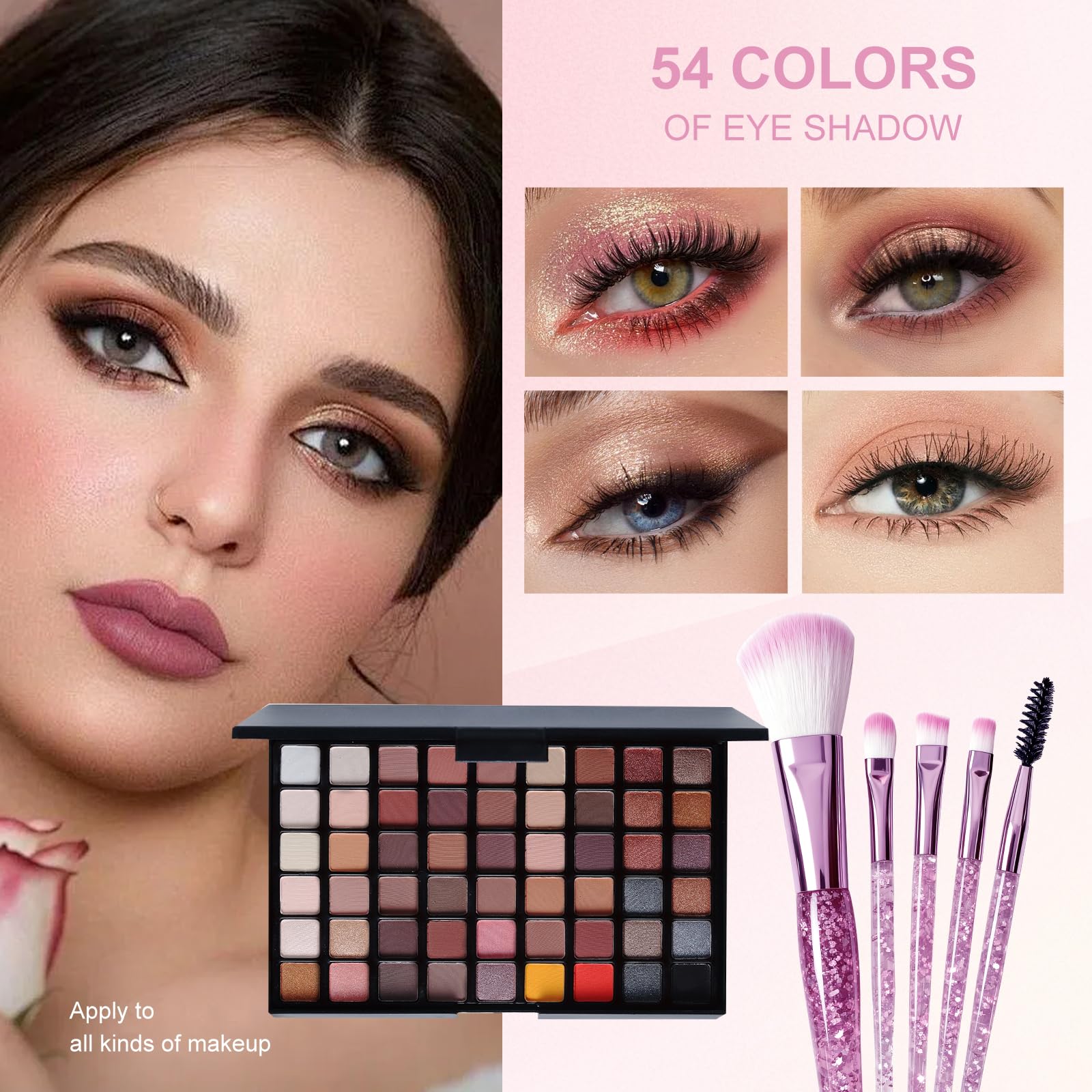 Fynqwor Valentines Day Makeup Set – All-in-One Kit for Women & Teens