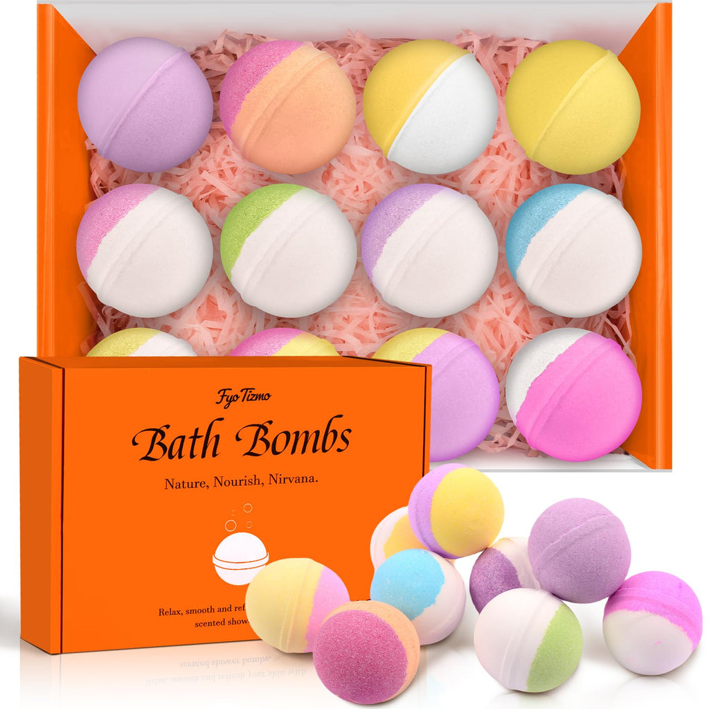 Fyo Tizmo Bath Bombs 12-Pack – Handmade Natural Fizzies Gift Set