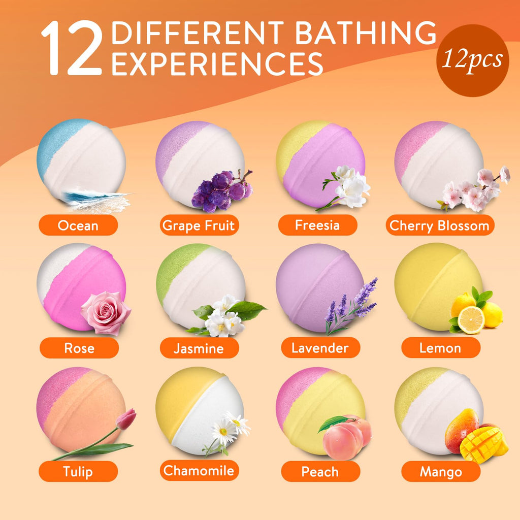 Fyo Tizmo Bath Bombs 12-Pack – Handmade Natural Fizzies Gift Set