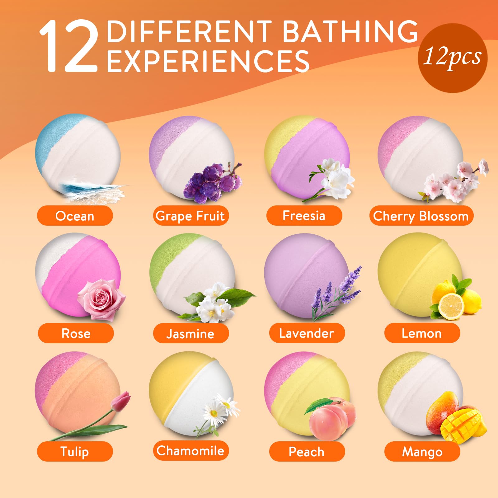 Fyo Tizmo Bath Bombs 12-Pack – Handmade Natural Fizzies Gift Set