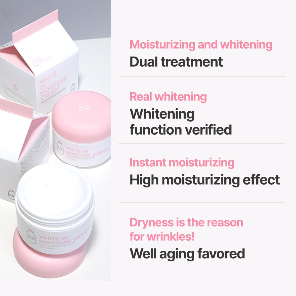 G9SKIN White In Moisture Cream – Milky Pudding Moisturizer for Face & Body 100g