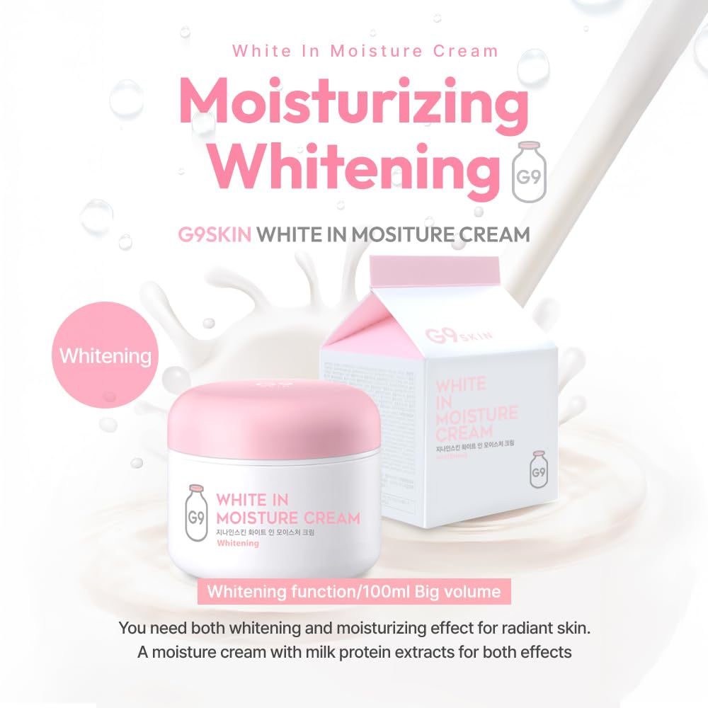 G9SKIN White In Moisture Cream – Milky Pudding Moisturizer for Face & Body 100g