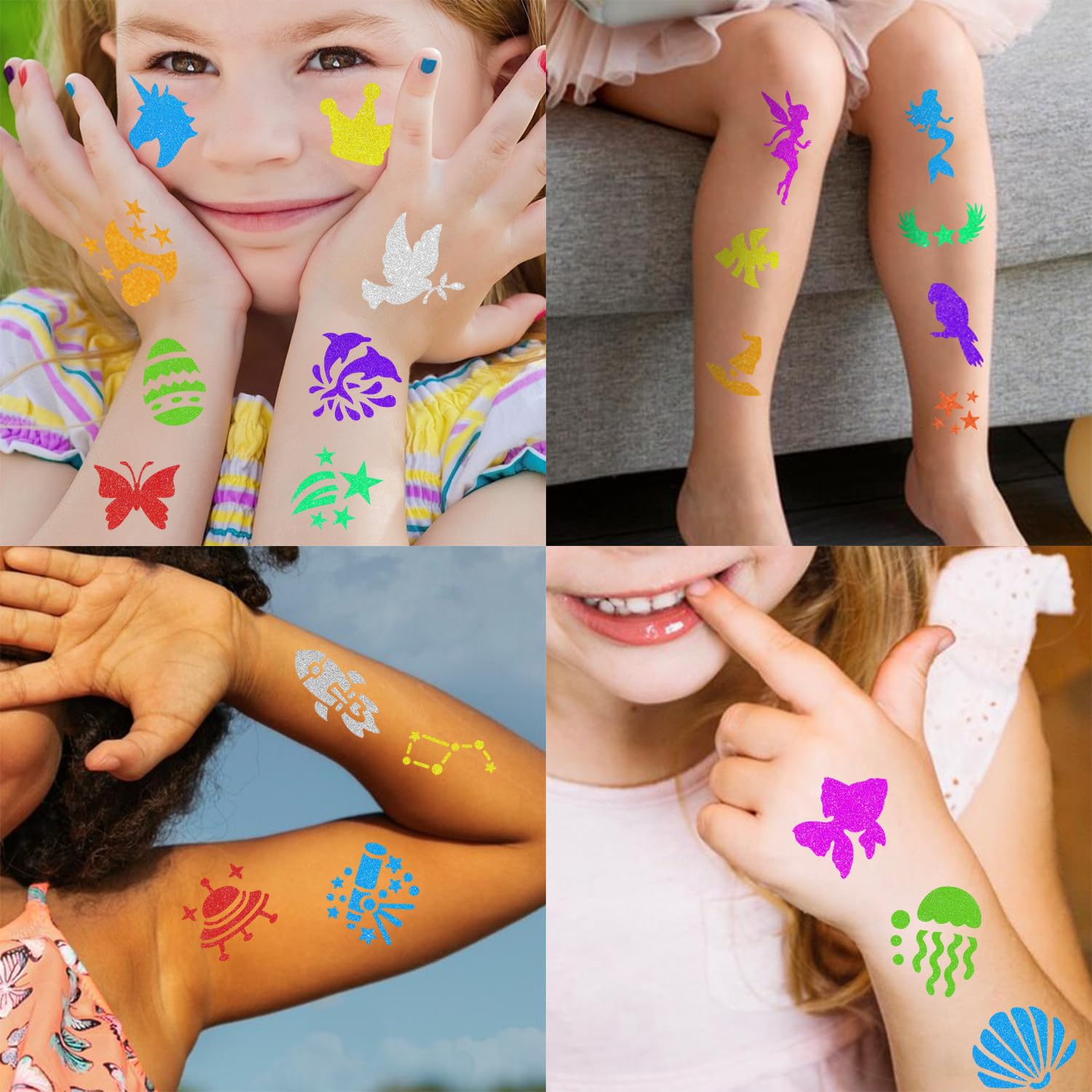 Gabizafia Temporary Tattoo Markers for Skin – 12 Metallic Pens + 160 Stencils