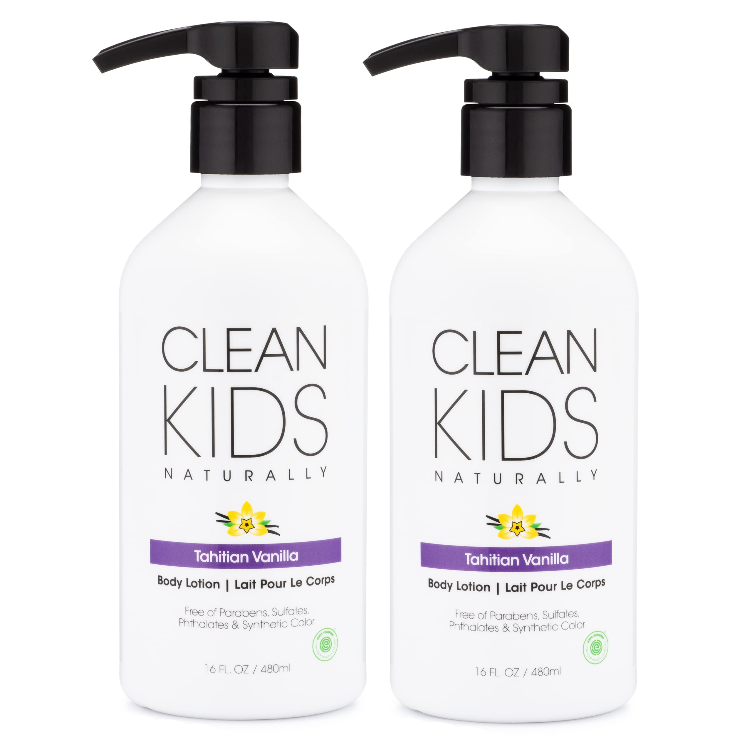 Gabriel Cosmetics Clean Kids Tahitian Vanilla Body Lotion 16oz (2 Pack) – EWG Verified