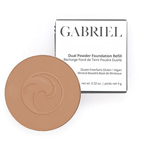 Gabriel Cosmetics Paraben Free Pressed Mineral Powder - Vegan, Gluten Free, Cruelty Free, Non GMO, Refill Tan Beige