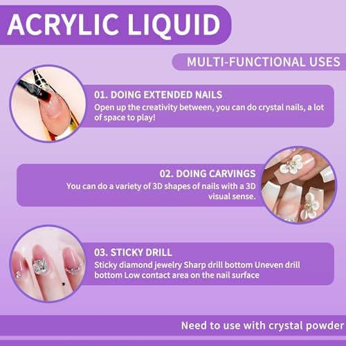 Gadcrystal Monomer Nail Liquid 120ml – Acrylic Nail Extension & DIY Nail Art