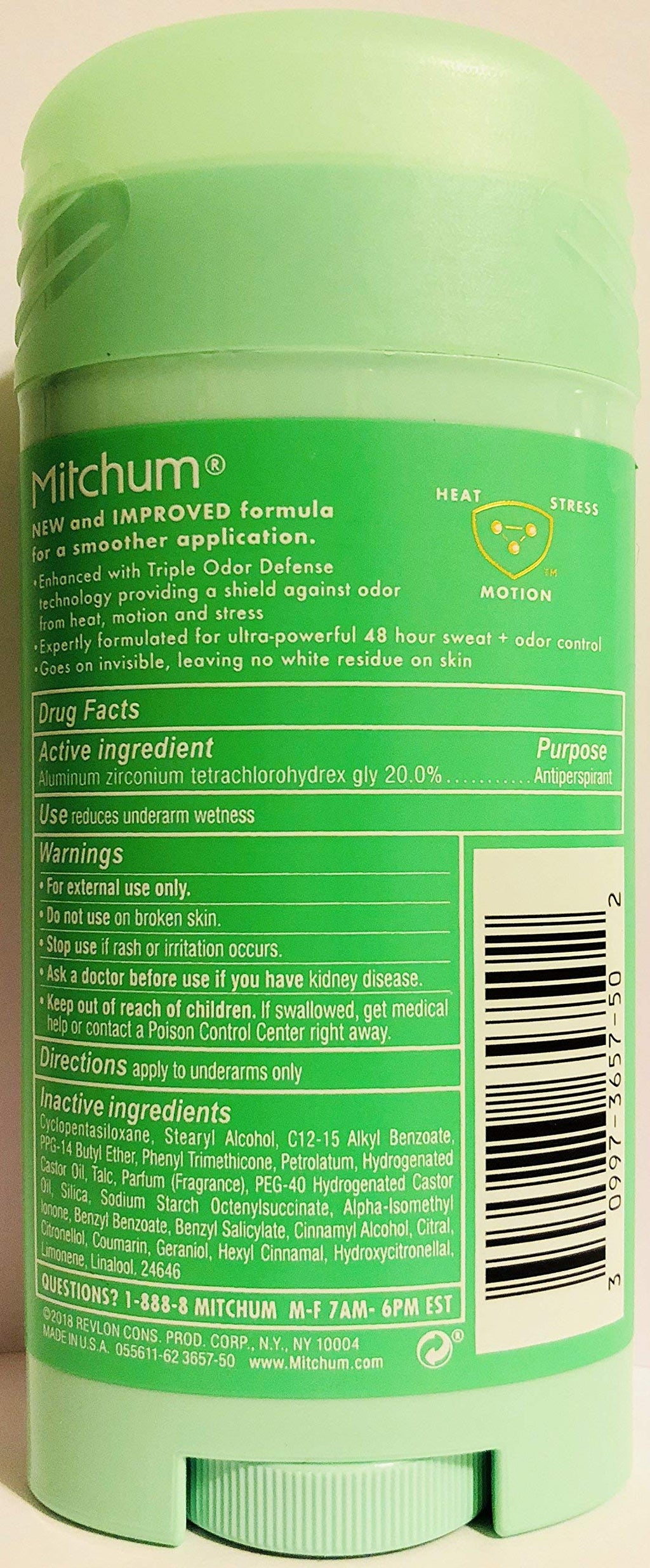 Gafalr Mitchum Shower Fresh Invisible Solid Antiperspirant for Women — Pack of 2 Sticks