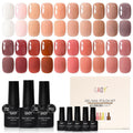 GAOY 23-Piece Gel Nail Polish Set – 20 Jelly Colors + Base & Top Coats for Home Manicure