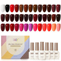 GAOY 42-Pcs Gel Nail Polish Kit – Red Brown Fall/Winter Colors + Glossy & Matte Top Coats