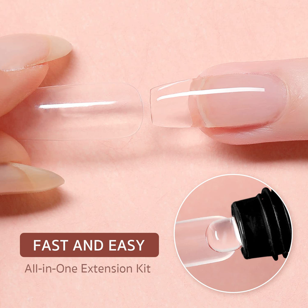 GAOY Poly Nail Extension Gel Kit – 4 Colors + Top & Base Coat, Dual Forms & Tools | All-in-One Builder Gel Set