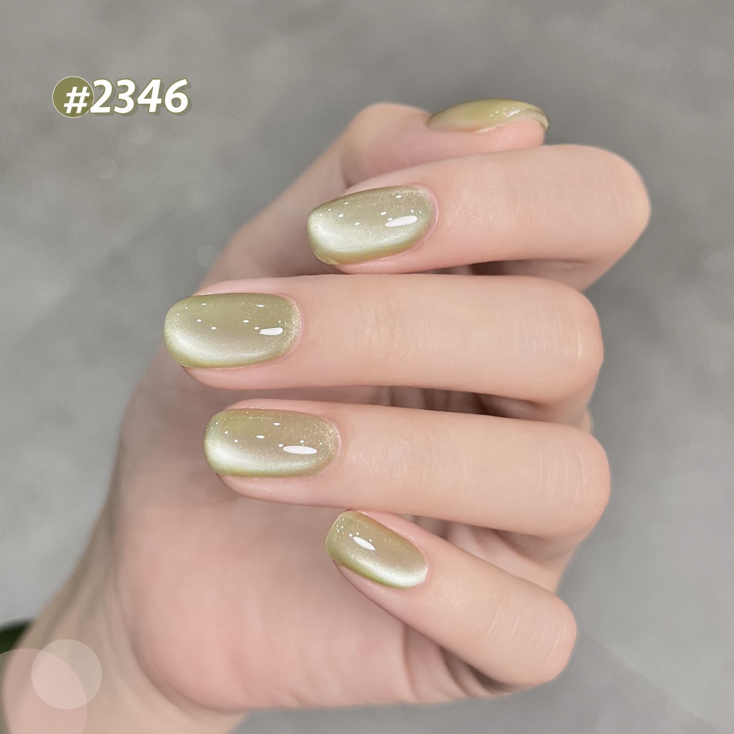 GAOY Cat Eye Gel Nail Polish Set with Magnet – Mint Green Holographic Cat Eye for Home Manicure