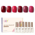 GAOY Berry Collection Gel Nail Polish Kit — 6-Color Gel Set for Home Manicure