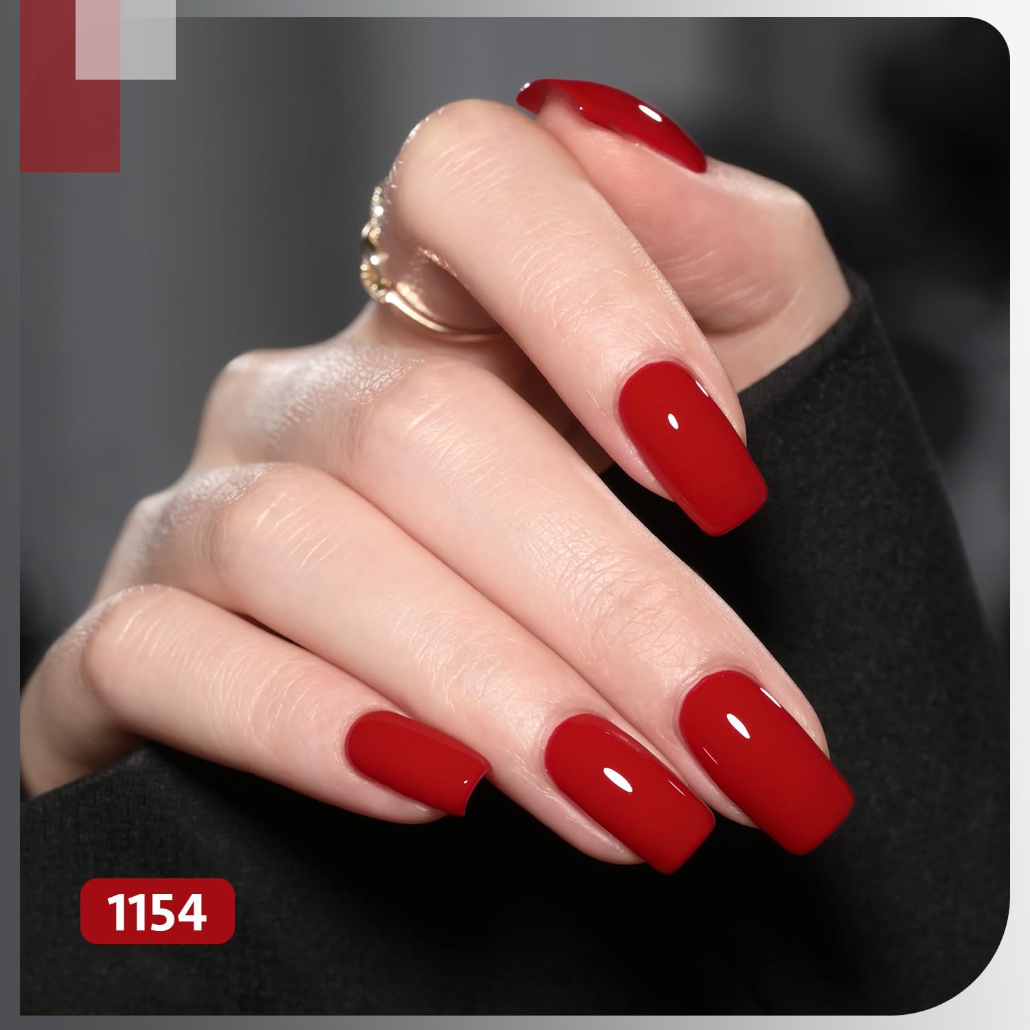 GAOY White Red Black Gel Nail Polish Set – 6 Colors, Soak-Off UV Cure Kit for Home & Salon