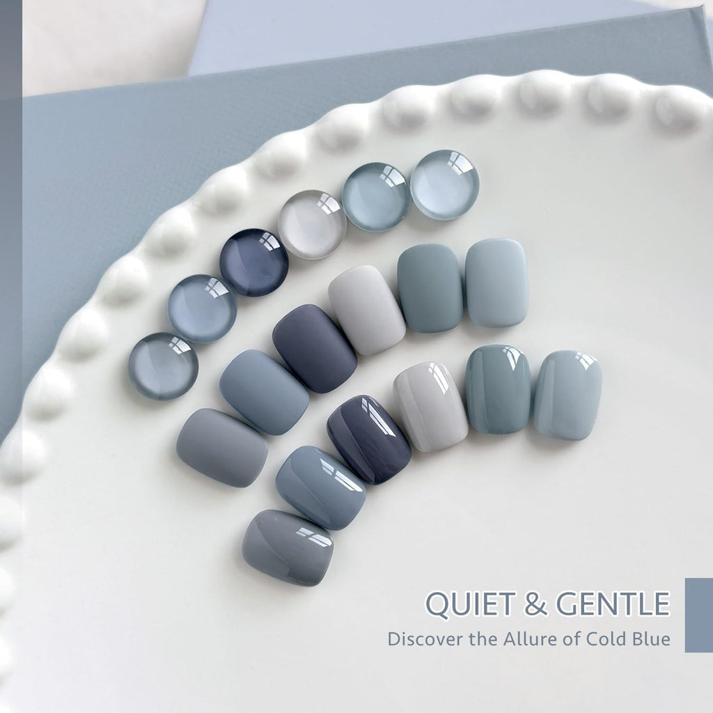 GAOY Blue Ashes Gel Nail Polish – 6-Color DIY Gel Set for Home and Salon
