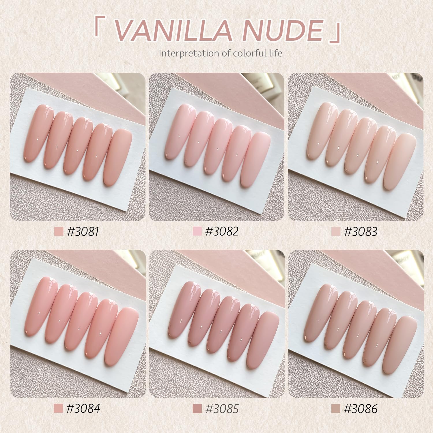 GAOY Macaron Nail Gel Polish Set – Peach Pink Nude Shades for Home & Salon Manicures