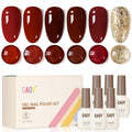 GAOY Burgundy Red Gel Nail Polish Set – 6 Colors for DIY & Salon Nails