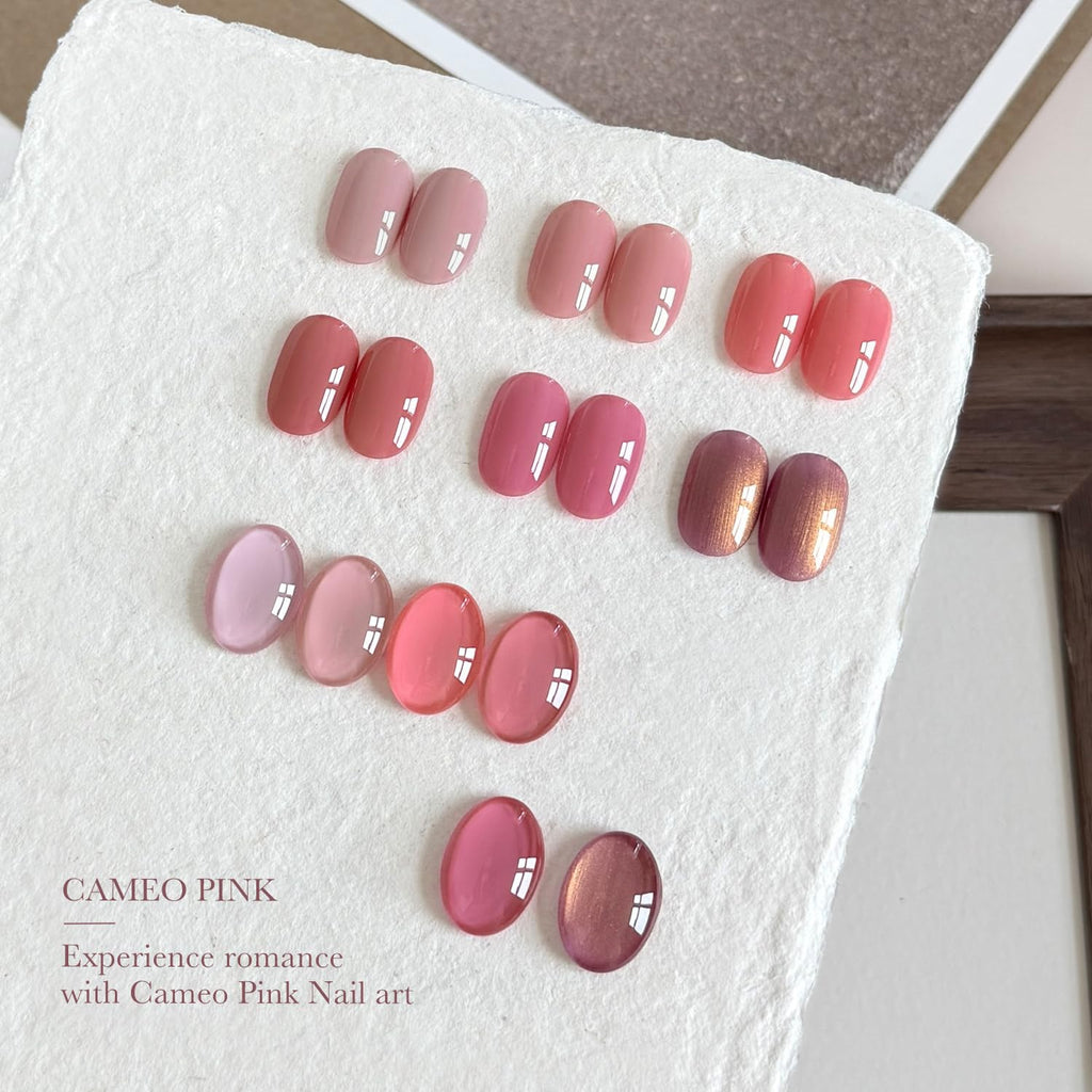 GAOY Cameo Pink Gel Nail Polish Set — 6 Colors, UV Cure for DIY Manicures