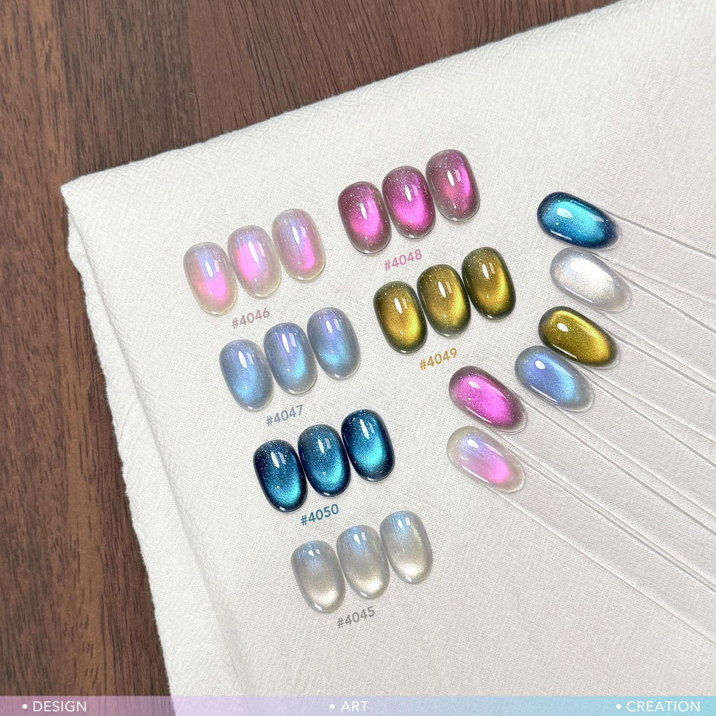 GAOY Cat Eye Gel Nail Polish Set – 6 Colors with Magnet | Aurora Reverie