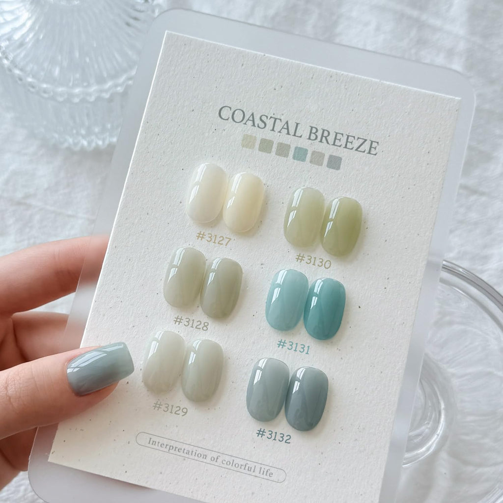 GAOY Coastal Breeze Jelly Gel Nail Polish Kit – 6 Soft Summer Colors