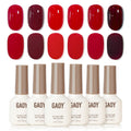 GAOY Festive Red Gel Nail Polish — 6-Color Red Gel Set for DIY Manicure at Home & Salon