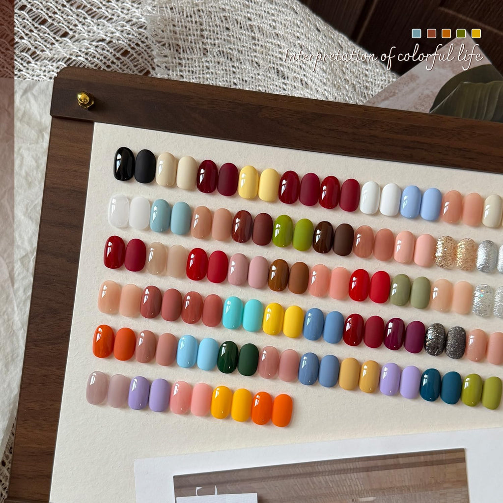 GAOY 60 Pcs Gel Nail Polish Set – 55 Colors + 5 Essentials for DIY Manicure