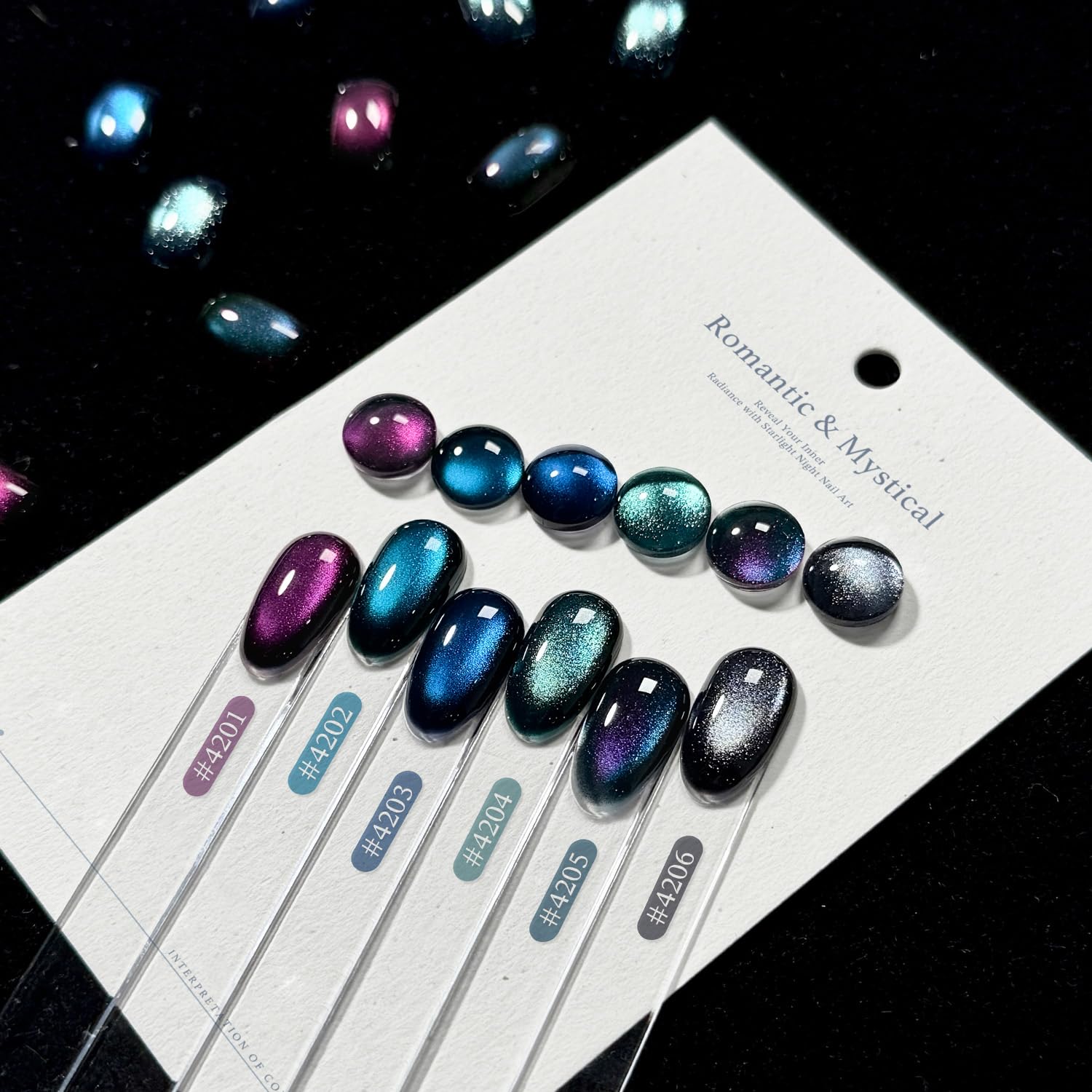 GAOY Glitter Cat Eye Gel Nail Polish Set with Magnet – 6 Colors, Long-Lasting Shine