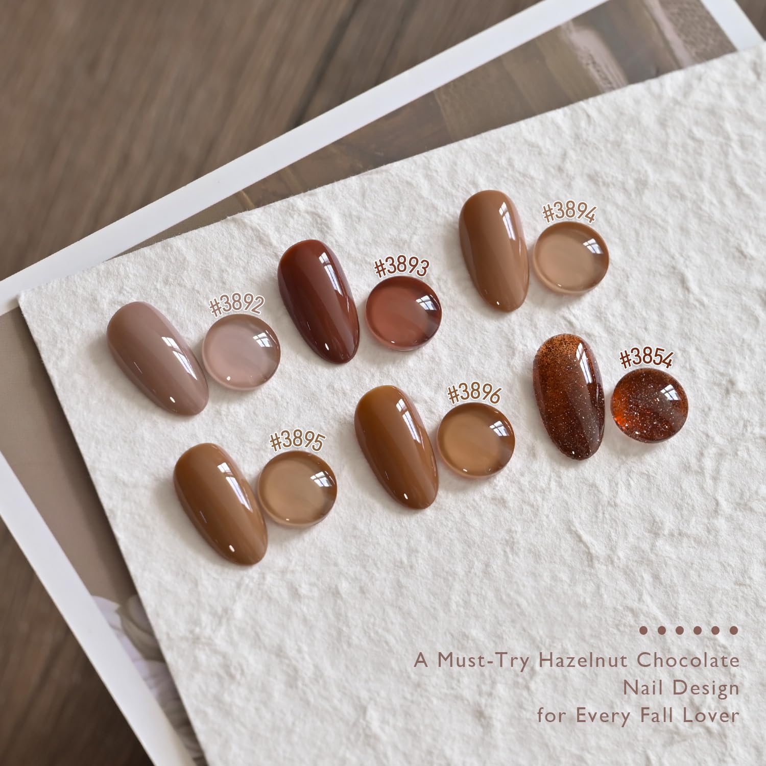 GAOY Hazelnut Chocolate Gel Nail Polish – 6 Brown Colors Set for DIY Manicure