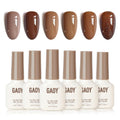 GAOY Hazelnut Chocolate Gel Nail Polish – 6 Brown Colors Set for DIY Manicure