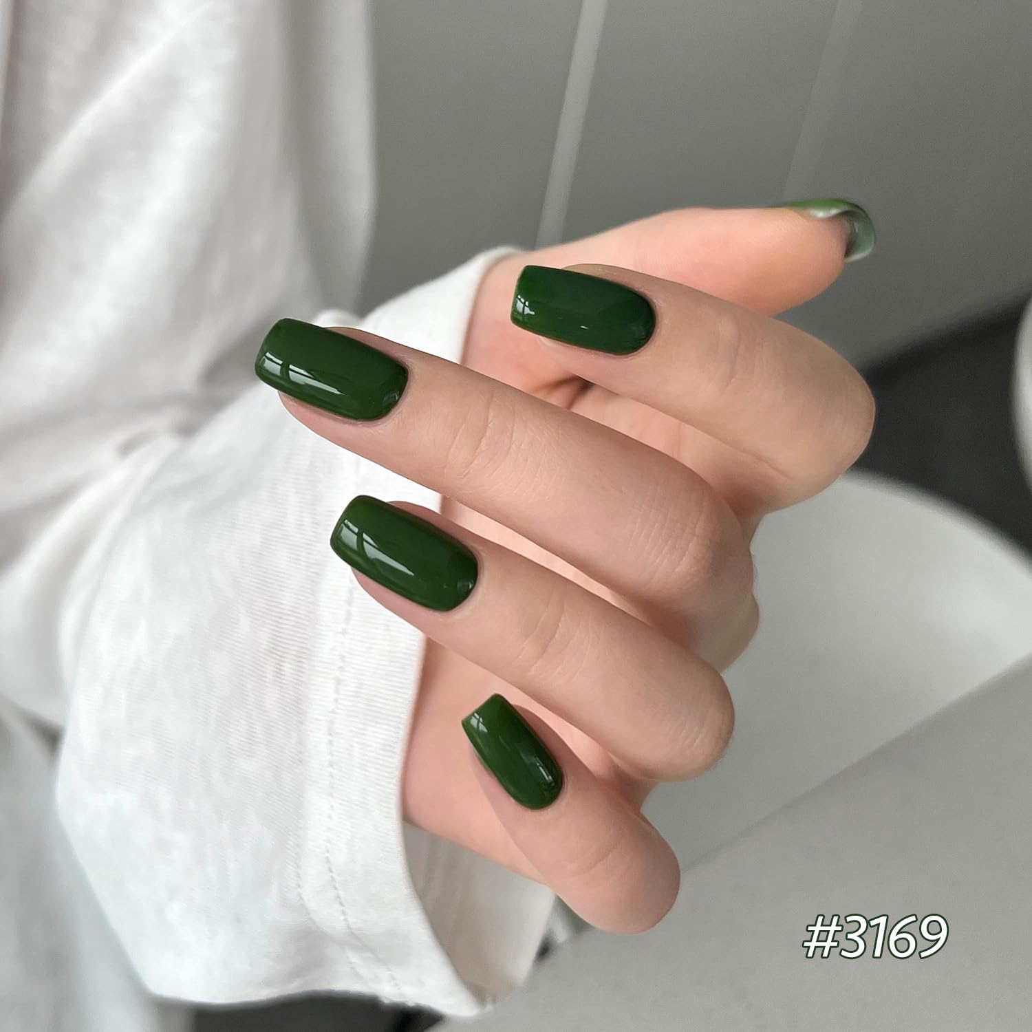 GAOY Jade Green Gel Nail Polish Set – Mint, Moss & Emerald Gemstone Shades for Nail Art