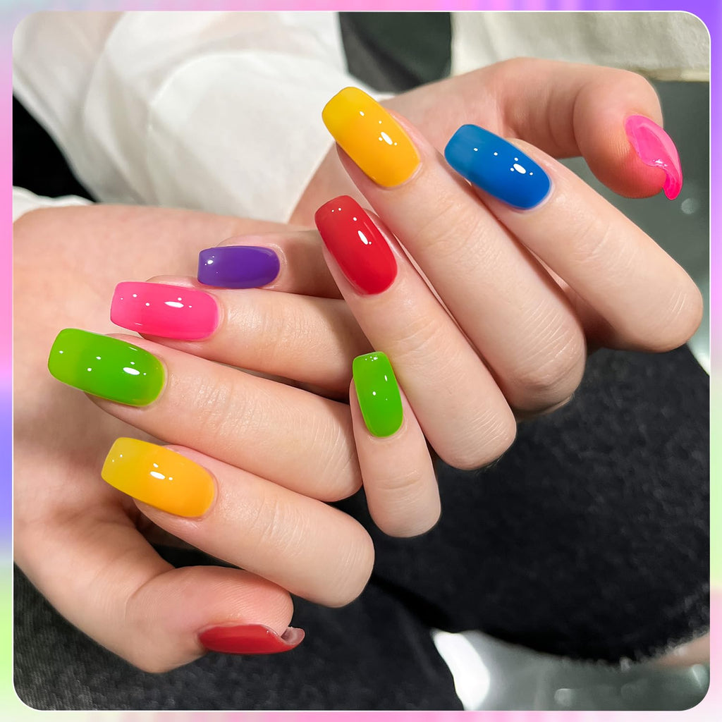 GAOY Jelly Gel Nail Polish Kit — 6 Buildable Colors for DIY Manicures