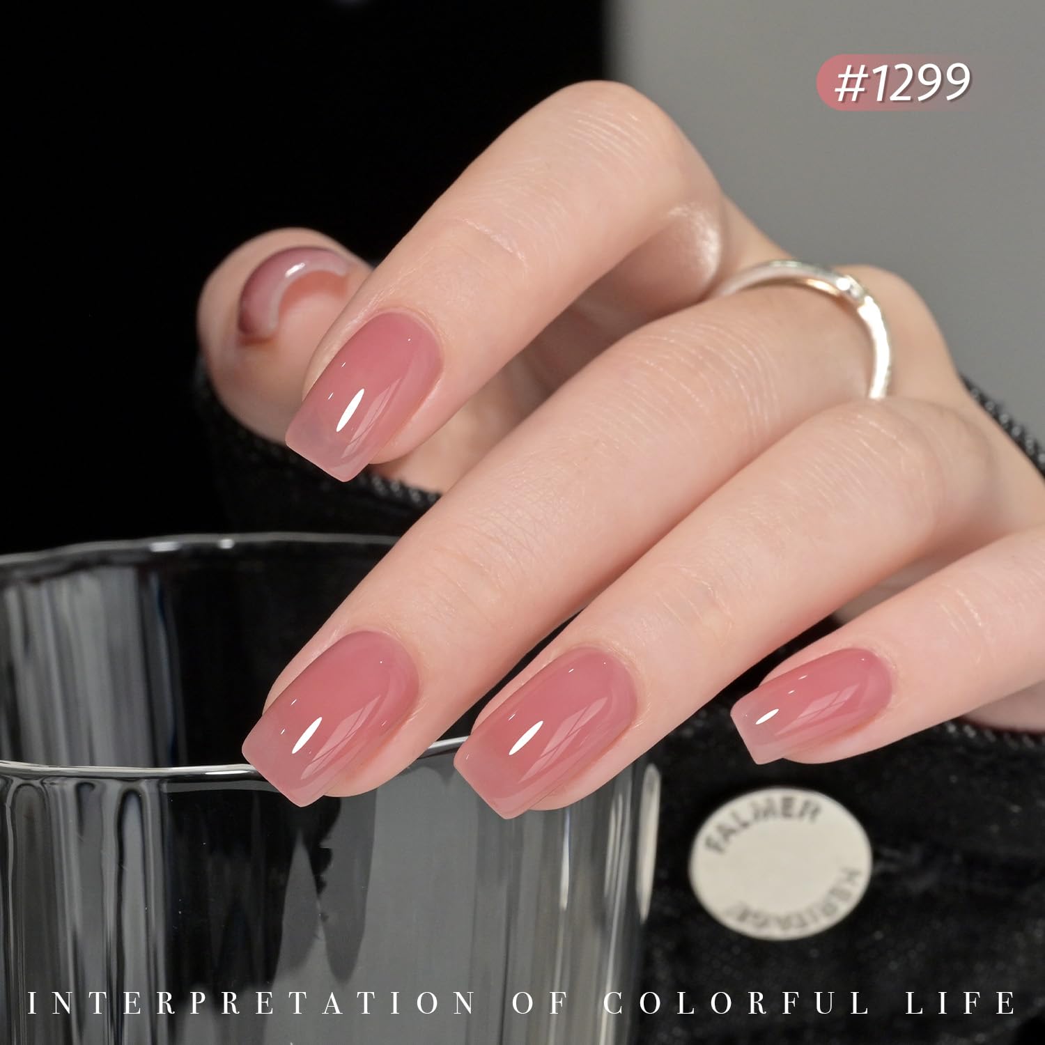 GAOY Jelly Nude Gel Nail Polish Set – 6 Sheer Colors, UV Cure, Soak-Off