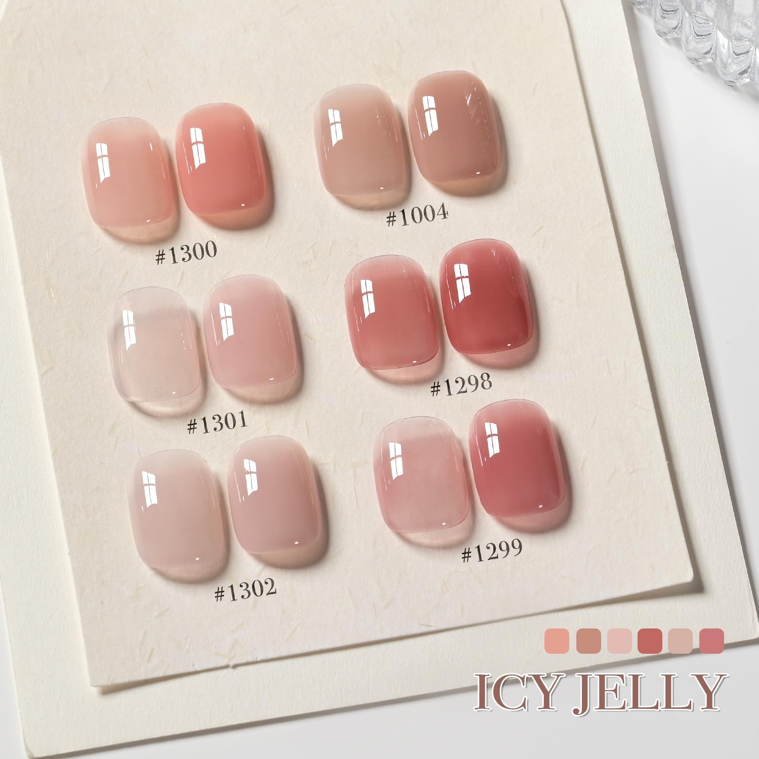 GAOY Jelly Nude Gel Nail Polish Set – 6 Sheer Colors, UV Cure, Soak-Off