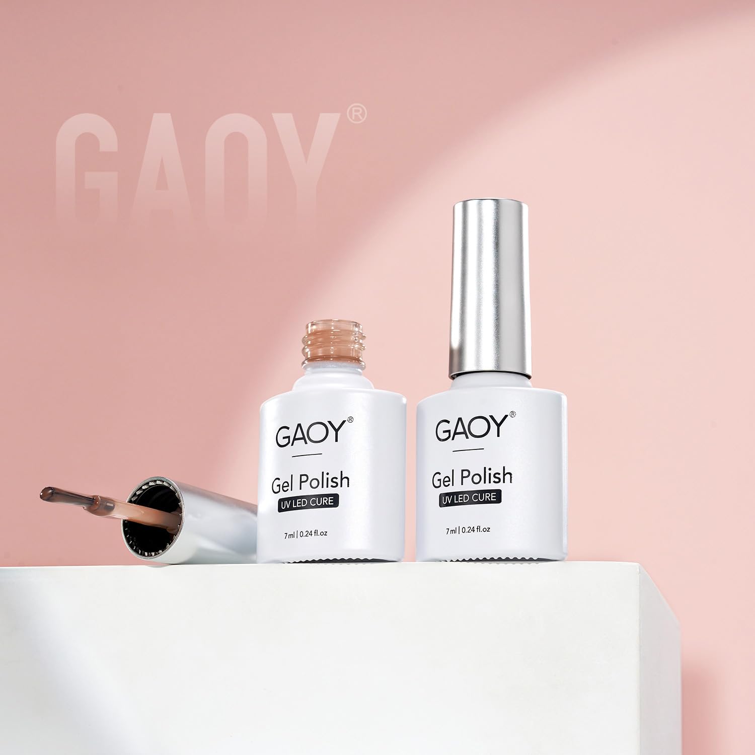 GAOY Jelly Gel Nail Polish Kit – 33-Piece Mint Jelly Sheer Pink Gel Polish Set with Glossy & Matte Top Coats + Base Coat for At-Home Nail Art