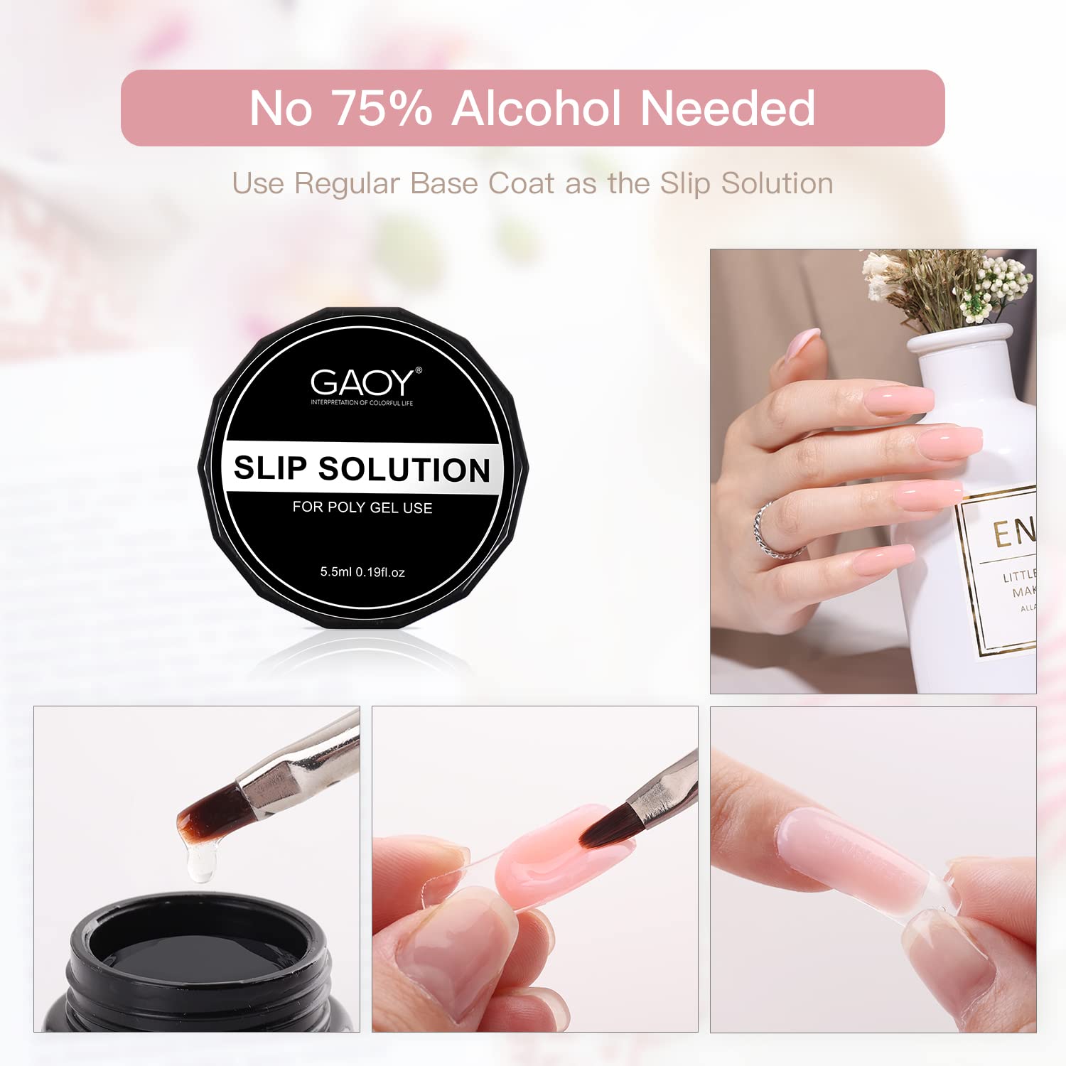 GAOY Poly Nail Extension Gel Kit – 4 Colors + Top & Base Coat, Dual Forms & Tools | All-in-One Builder Gel Set