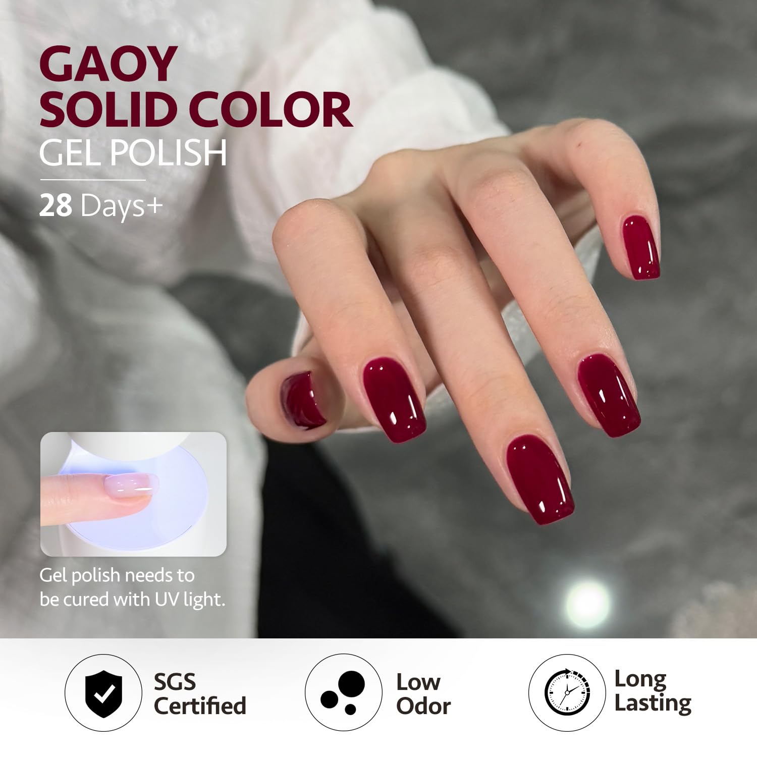 GAOY Festive Red Gel Nail Polish — 6-Color Red Gel Set for DIY Manicure at Home & Salon