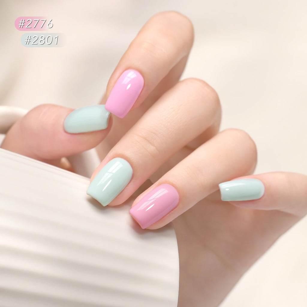 GAOY 23-Pcs Gel Nail Polish Kit – Pastel Macaron Colors with Glossy & Matte Top Coats, Base Coat, DIY Gel Nails