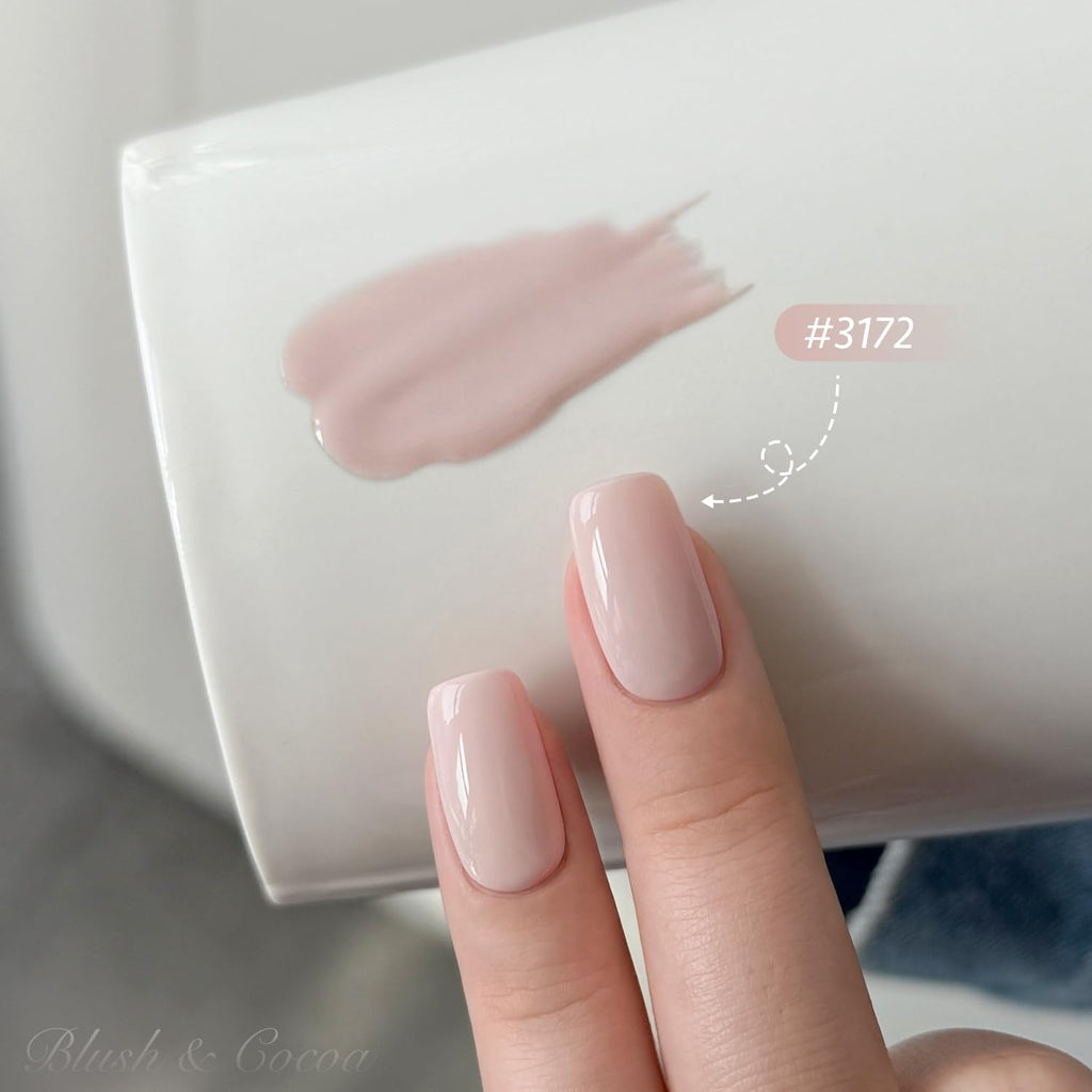 GAOY Mauve Gel Nail Polish Set – 6 Neutral Nude Shades (Brown-Red to Pink), Lamp-Cure Required
