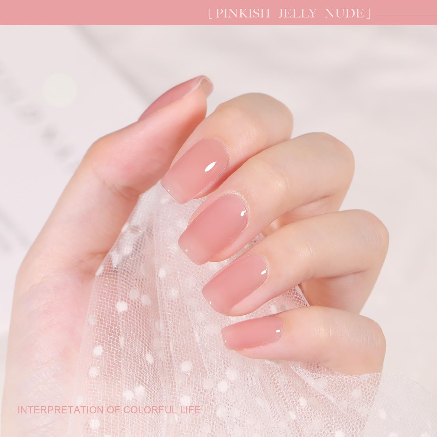 GAOY Gel Nail Polish Kit with UV Light for Beginners – 6 Colors & Base/Top Coat