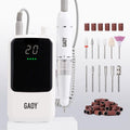 GAOY Rechargeable Cordless Nail Drill for Beginners – 20,000 RPM, 12 Drill Bits & LED Display
