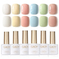 GAOY Pastel Spring Gel Nail Polish Set – 6 Colors (Blue, Green, Pink) – Soak-Off UV Gel for DIY Manicures at Home