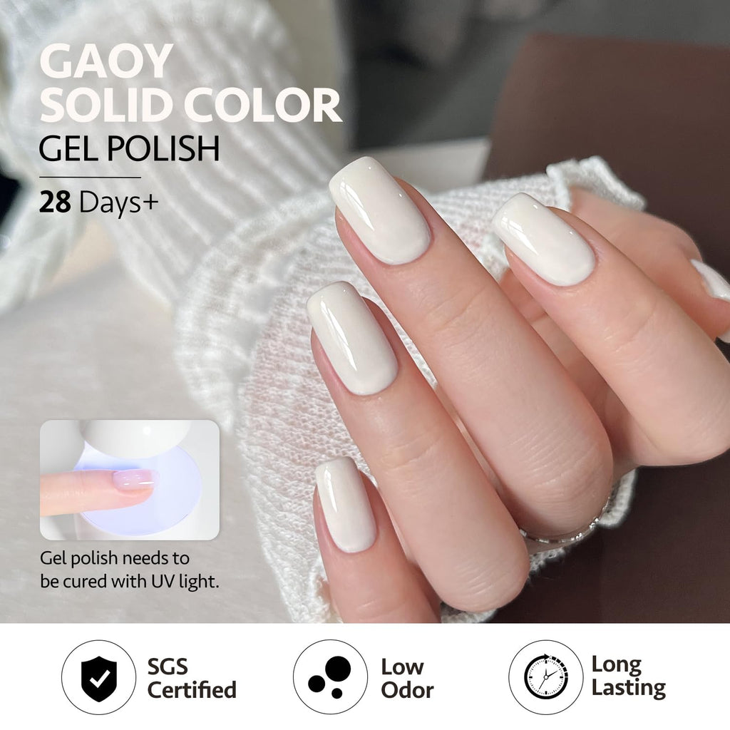 GAOY Pastel Spring Gel Nail Polish Set – 6 Colors (Blue, Green, Pink) – Soak-Off UV Gel for DIY Manicures at Home