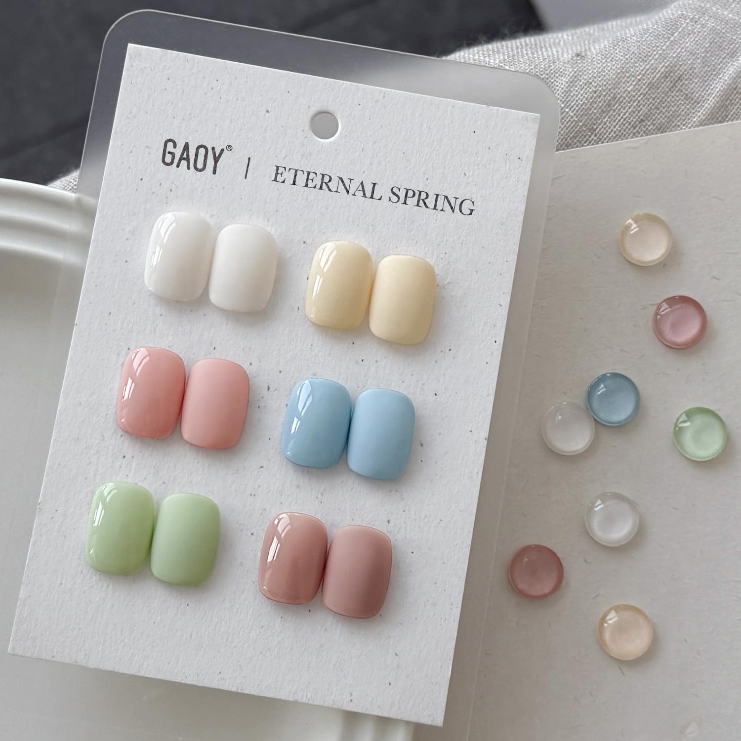 GAOY Pastel Spring Gel Nail Polish Set – 6 Colors (Blue, Green, Pink) – Soak-Off UV Gel for DIY Manicures at Home